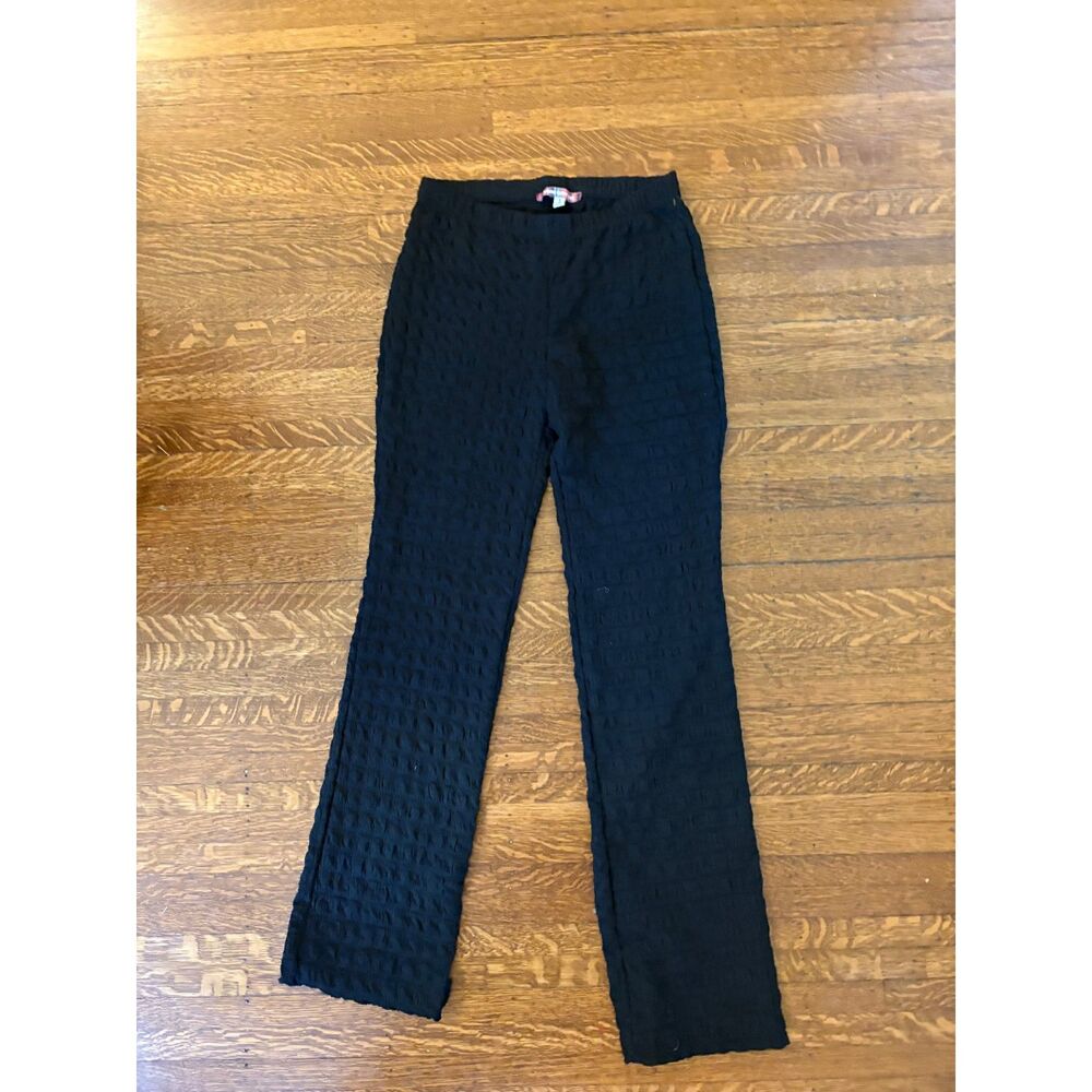 Urban Outfitters Black Textured Flare Pants Size Small Y2K Pull On